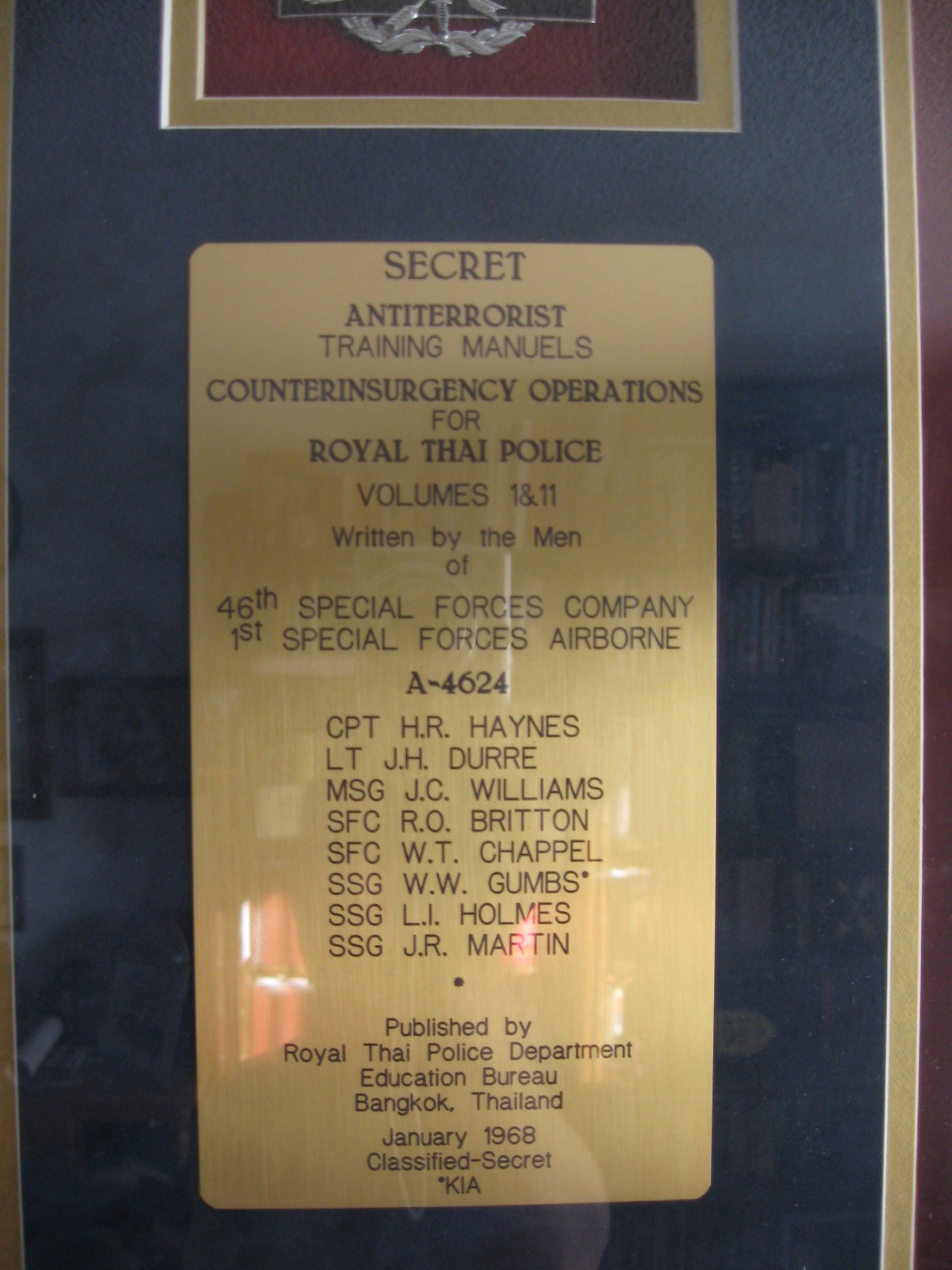Royal Thai Police Counterinsurgency Books, A-Team 4624
