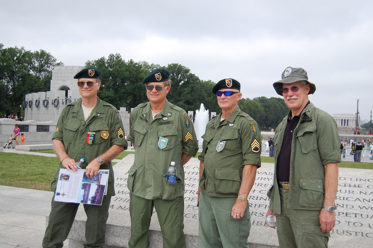 Gene and Jack Williams, Lonny Holmes, Gordon Denniston.  Memorial Day 2011, Washington DC