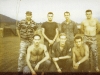 Special Forces Camp A-251, Plei Djereng, 1968, Back, SFC Frank Gonzlaves, SFC Frank Alexander, Capt Stange, SFC Fred Hamilton. Front, SGT Frank Gomillia, SGT Mike Helling, LT Lyle Slane