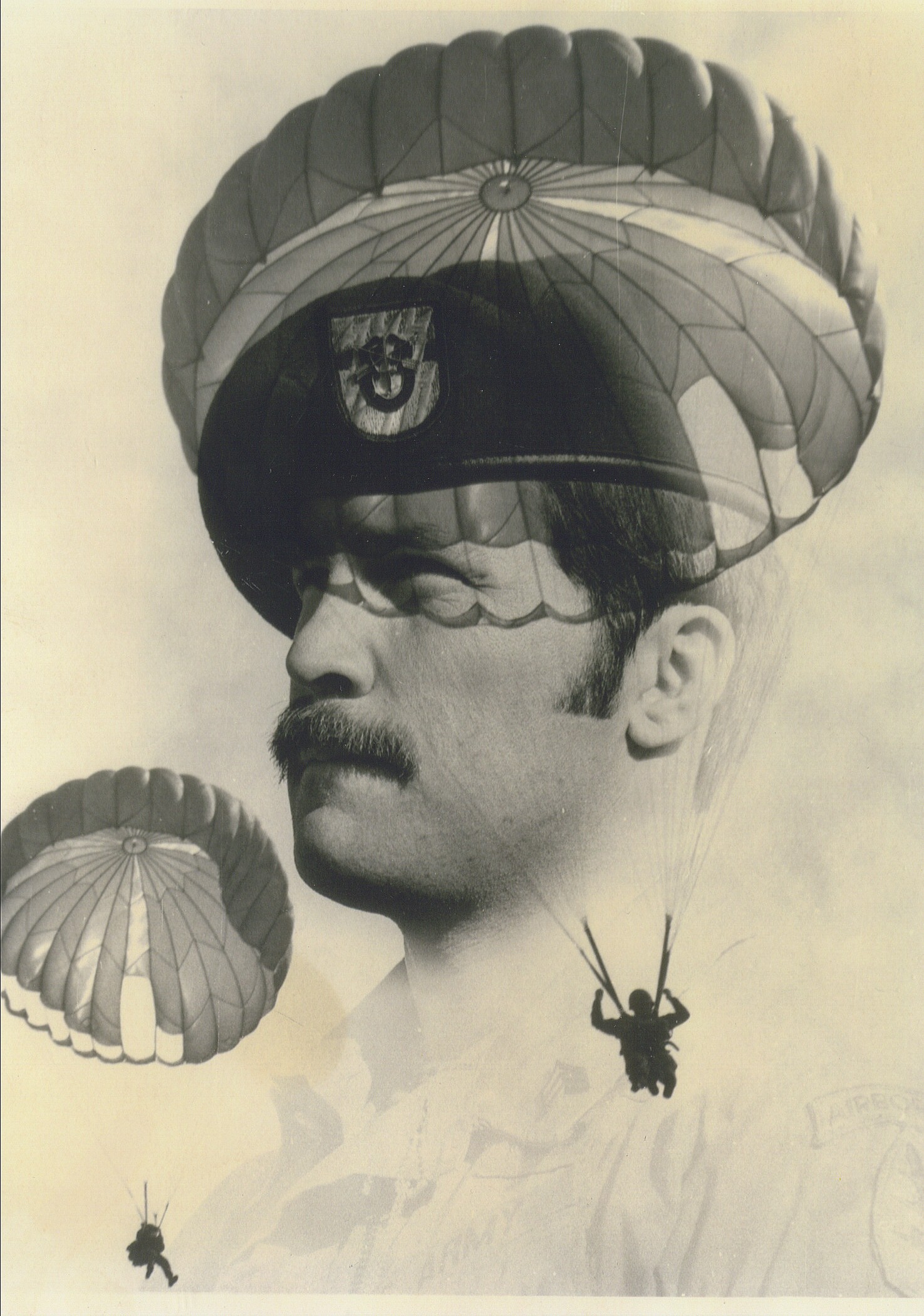 Sgt Mark Miller with MC 1 parachute