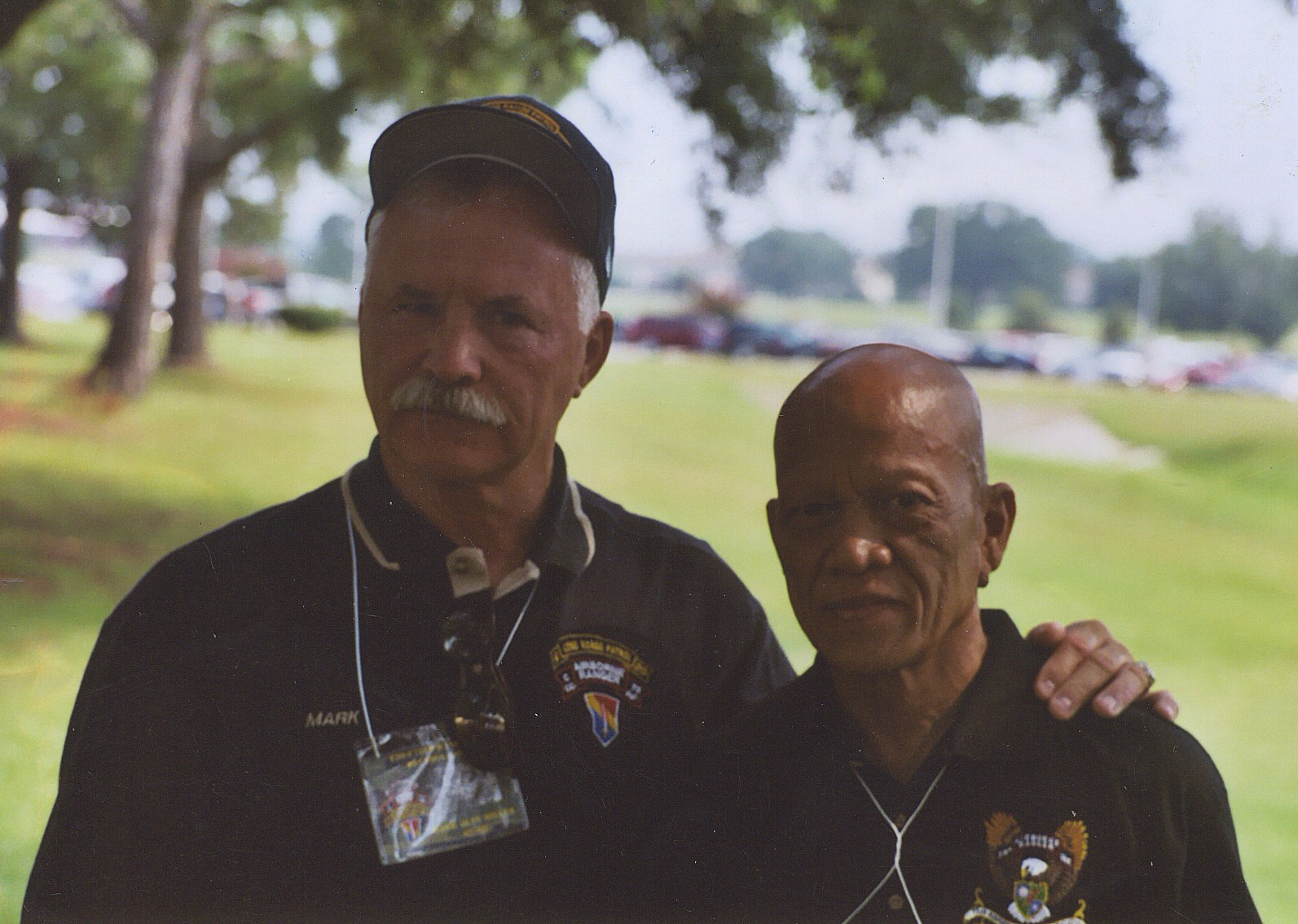 Mark Miller, Pat Tadina at 75th ranger reunion 2007.  Pat had 60 months in RVN as a recon man and had 111 credited kills