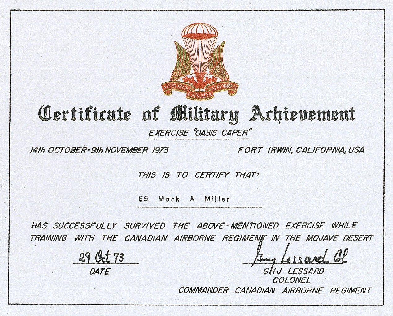 sgt_mark_miller_canadian_airborne_operation_certificate