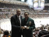 Ramon Rodriguez presenting a Chapter 78 Challange Coin to Ducks C.O.O. Tim Ryan