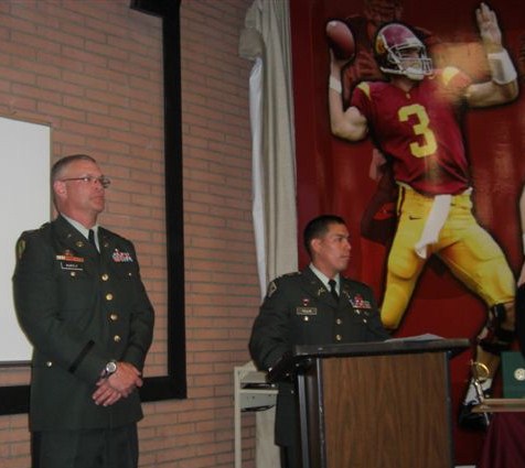 University of Southern California Hertiage Hall ROTC Awards Ceremony 2008. LTC Robert F. Huntly on left. University of Southern California Hertiage Hall ROTC Awards Ceremony 2008. LTC Robert F. Huntly on left.