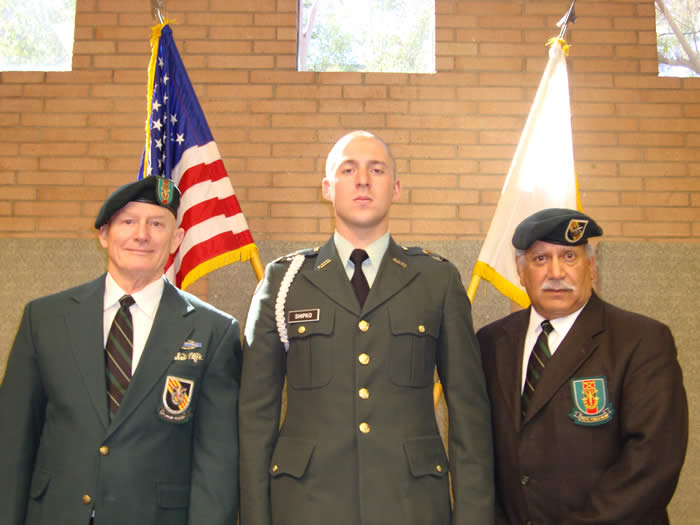 University of Southern California - Trojan Battalion - Professor of Military Science LTC Robert F. Huntly, Commanding - Lonny Holmes, Cadet David Shipko, Terry Cagnolatti.