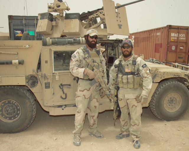 ODA-726 team brothers Cecil and Joff, Helmand, Afghanistan, May 2007.