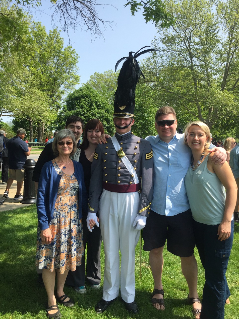 Danilenko's son, Thomas, graduates USMA, West Point. From left to right, Mom Paula Garb, daughter Becky, son Thomas, Greg, Greg's 3rd wife. (Courtesy Alex Quade)