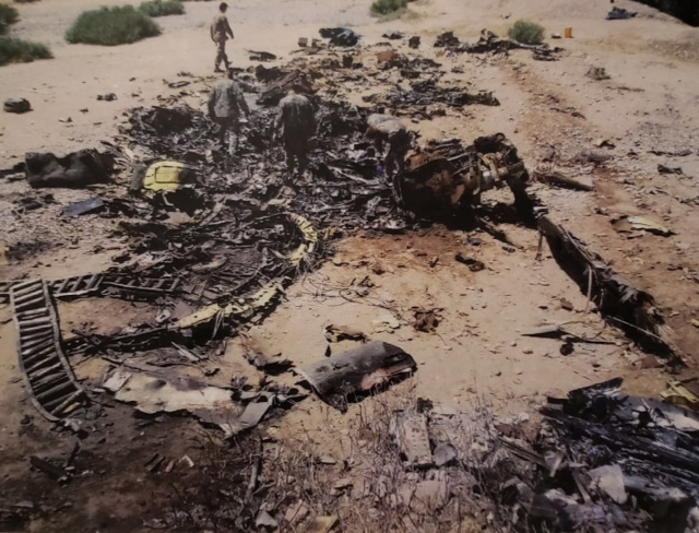 Flipper-75 crash site which claimed the lives of seven soldiers: five Americans, a Briton and a Canadian (who were mistaken for reporters)