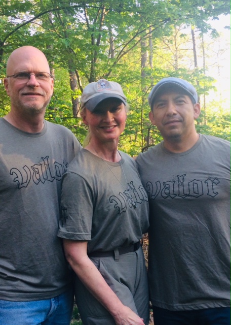 Apache pilot Stew Pitou, Alex Quade and Joff, Ft.Bragg, NC, April 2021.