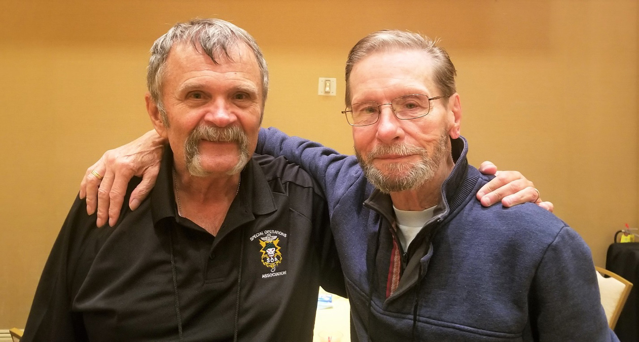 The author with CCN One-Zero and author of The Dying Place, Dave Maurer. (Photo courtesy Greg Walker)