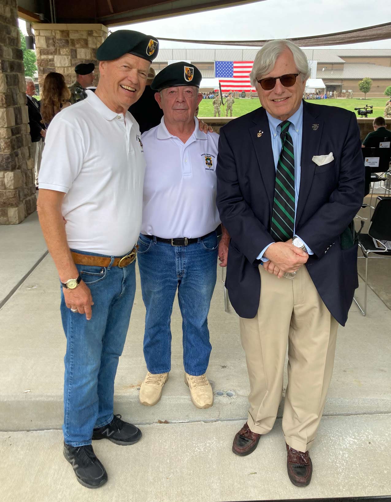 John Stryker Meyer with fellow SOG recon men and SOA/SFA members George “The Troll” Sternberg and SOA President Doug Godshall.