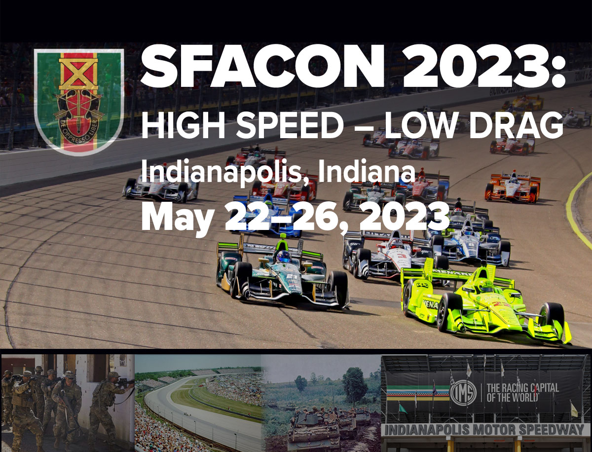 SFACON 2023: High Speed – Low Drag Indianapolis, Indiana May 22-26, 2023