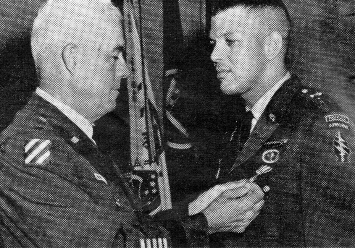 Then-Army Capt. Paris D. Davis is awarded a Silver Star on Dec. 15, 1965. Davis received the award for his actions during a battle in Bong Son, Republic of Vietnam, June 17-18, 1965.