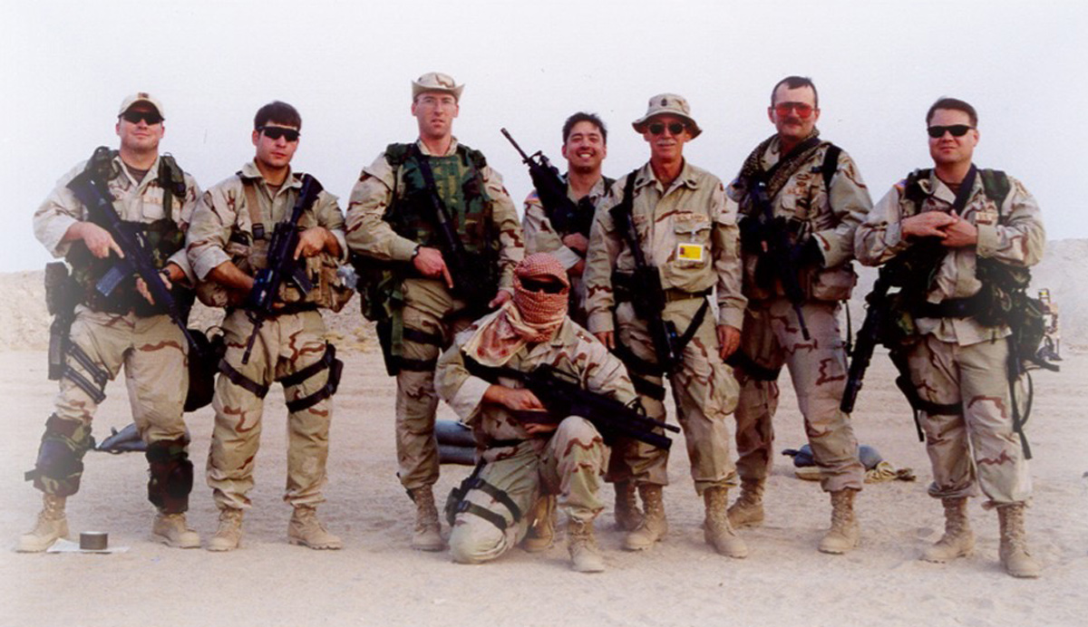 SGM John Beckstrom (center, standing, CFLCC ID badge) was the team sergeant for ODA 912 before moving to the SOFID as its ranking NCO. A Vietnam veteran, John would receive his second award of the Combat Infantryman Badge during Operation Iraqi Freedom. (Author Collection)