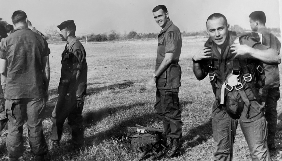 Bob Reed in Thailand, at center, in approximately 1970.