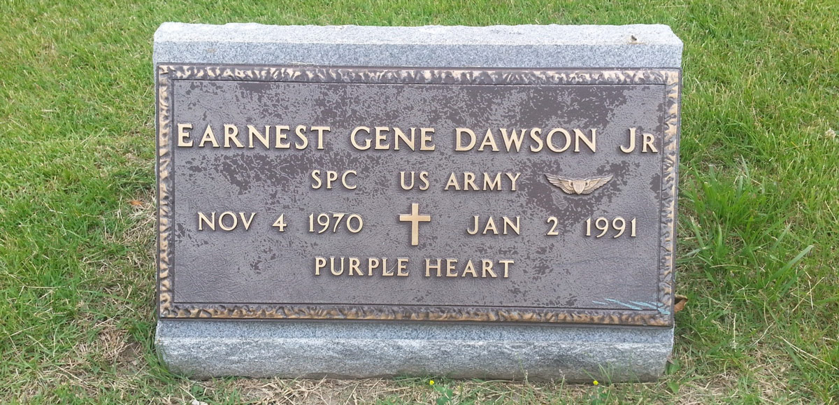 Earnest Gene Dawson grave marker