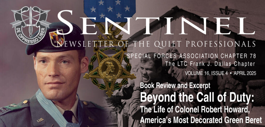 April 2025 Sentinel Header with Col Robert Howard